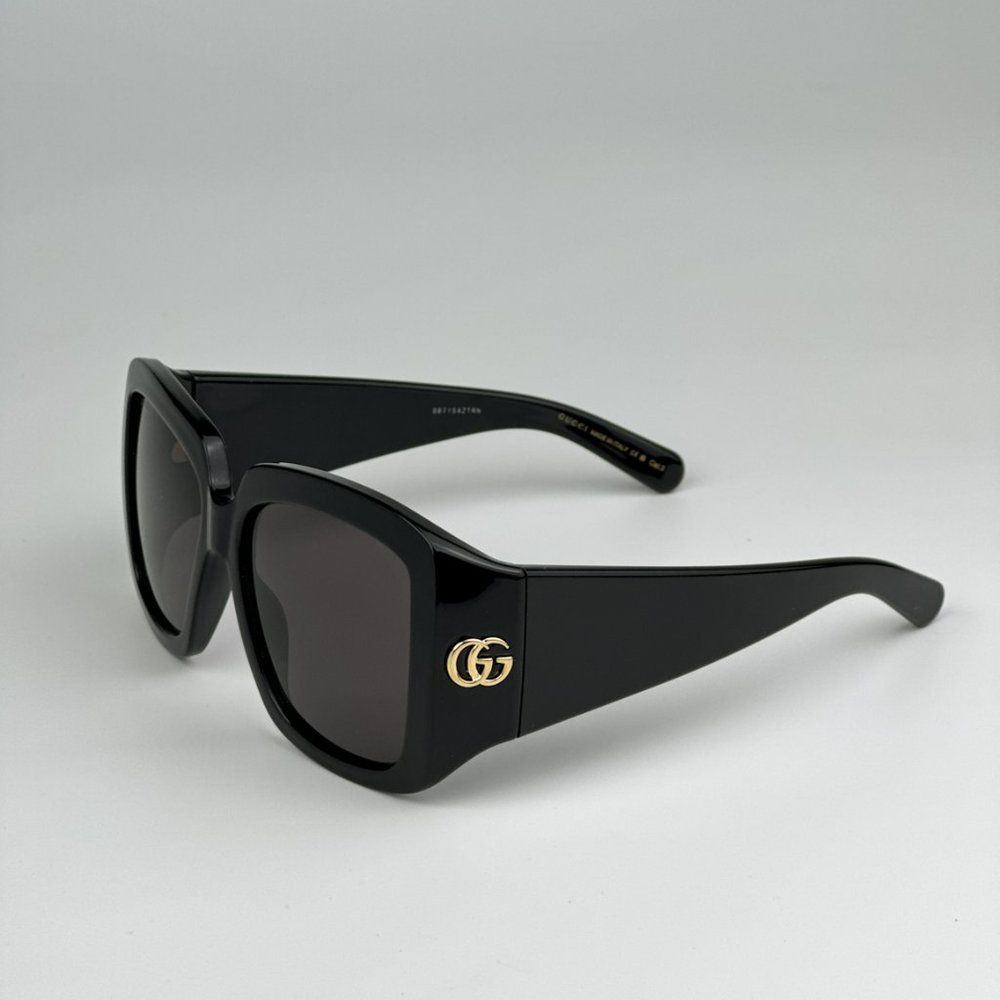 Gucci GG1402S 001 BRAND NEW Sunglasses Black Grey Women Square GG 1402S - Picture 10 of 14